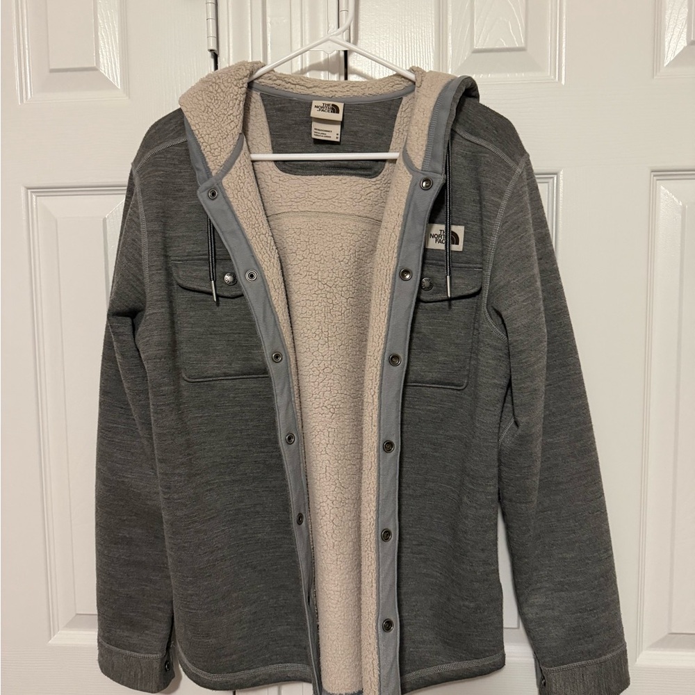The North Face Charcoal Jacket with Cream Lining